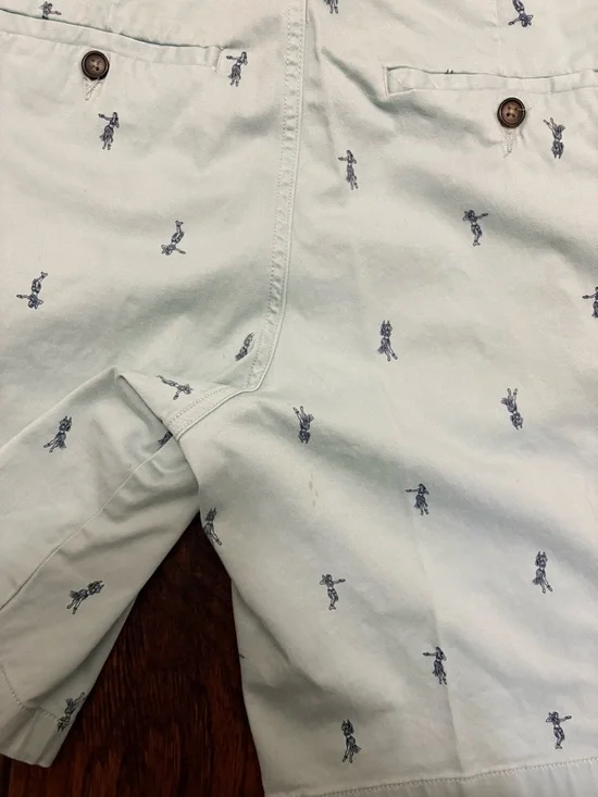 George [g] Men’s Chino Shorts Size 32 Mint Green All-Over Print Casual Summer - Picture 4 of 5